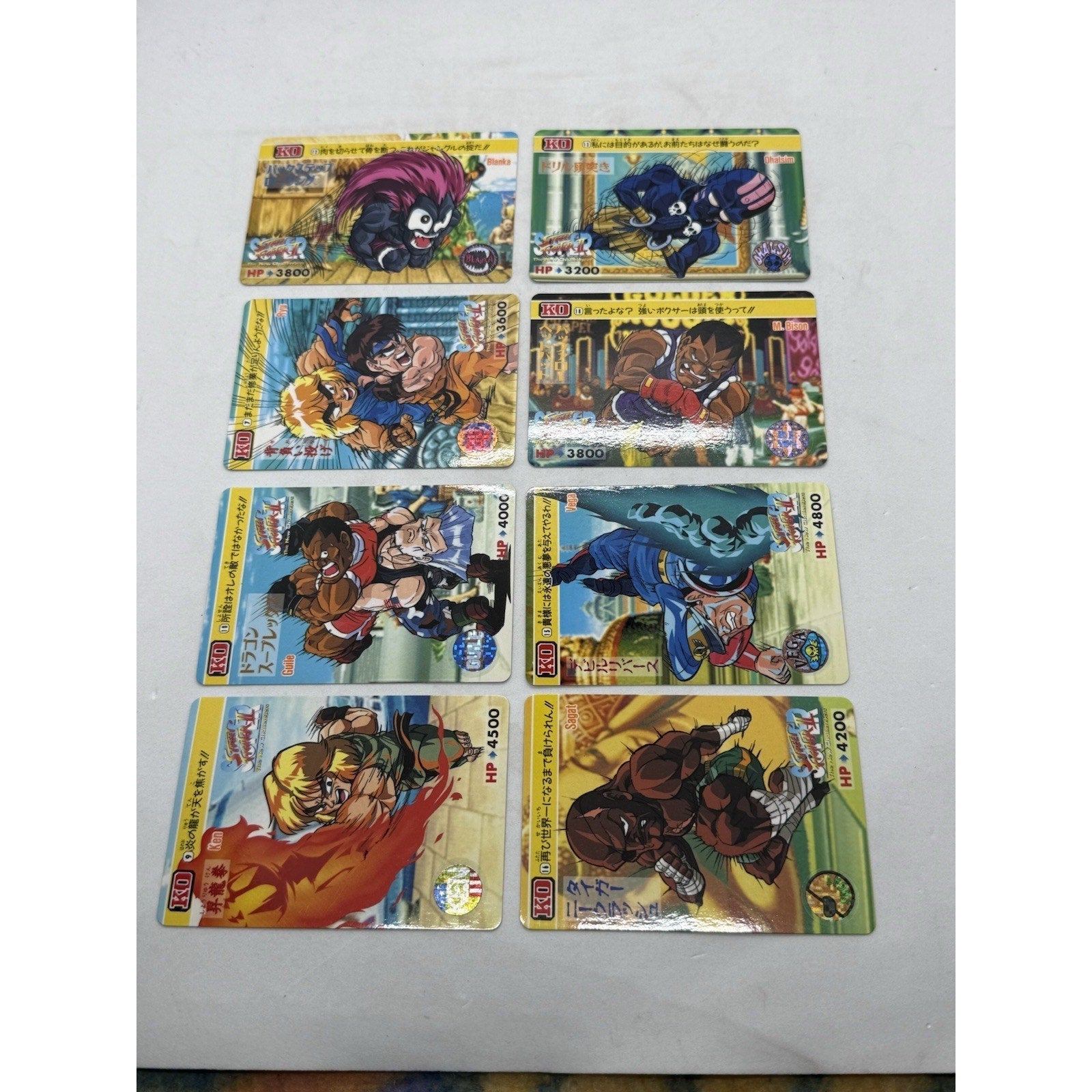 Bandai Street Fighter II New Challengers Trading Card Lot 8 Japan 1994 - thriftgoblin