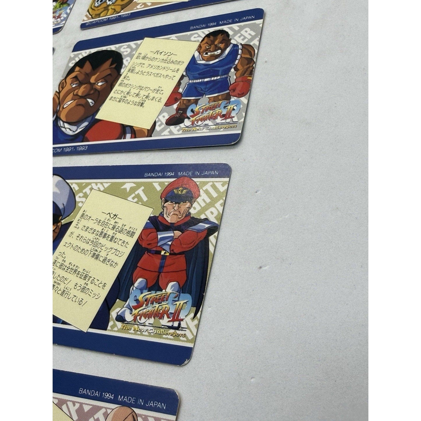 Bandai Street Fighter II New Challengers Trading Card Lot 8 Japan 1994 - thriftgoblin