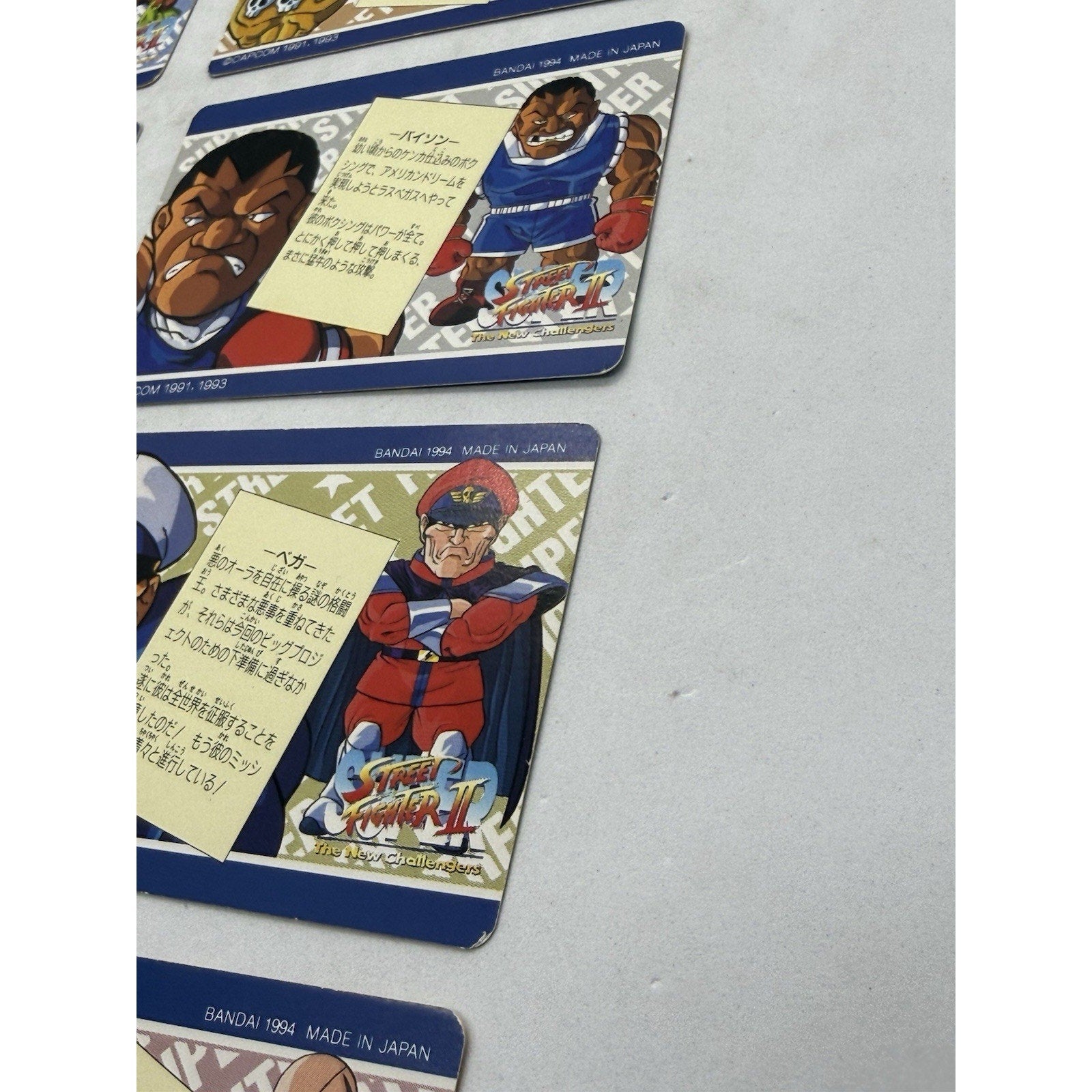 Bandai Street Fighter II New Challengers Trading Card Lot 8 Japan 1994 - thriftgoblin