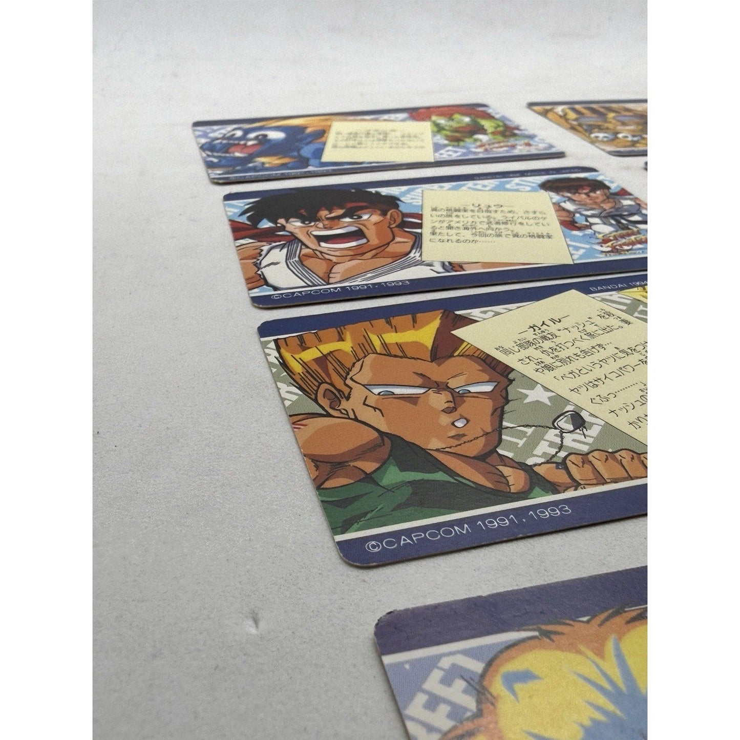 Bandai Street Fighter II New Challengers Trading Card Lot 8 Japan 1994 - thriftgoblin