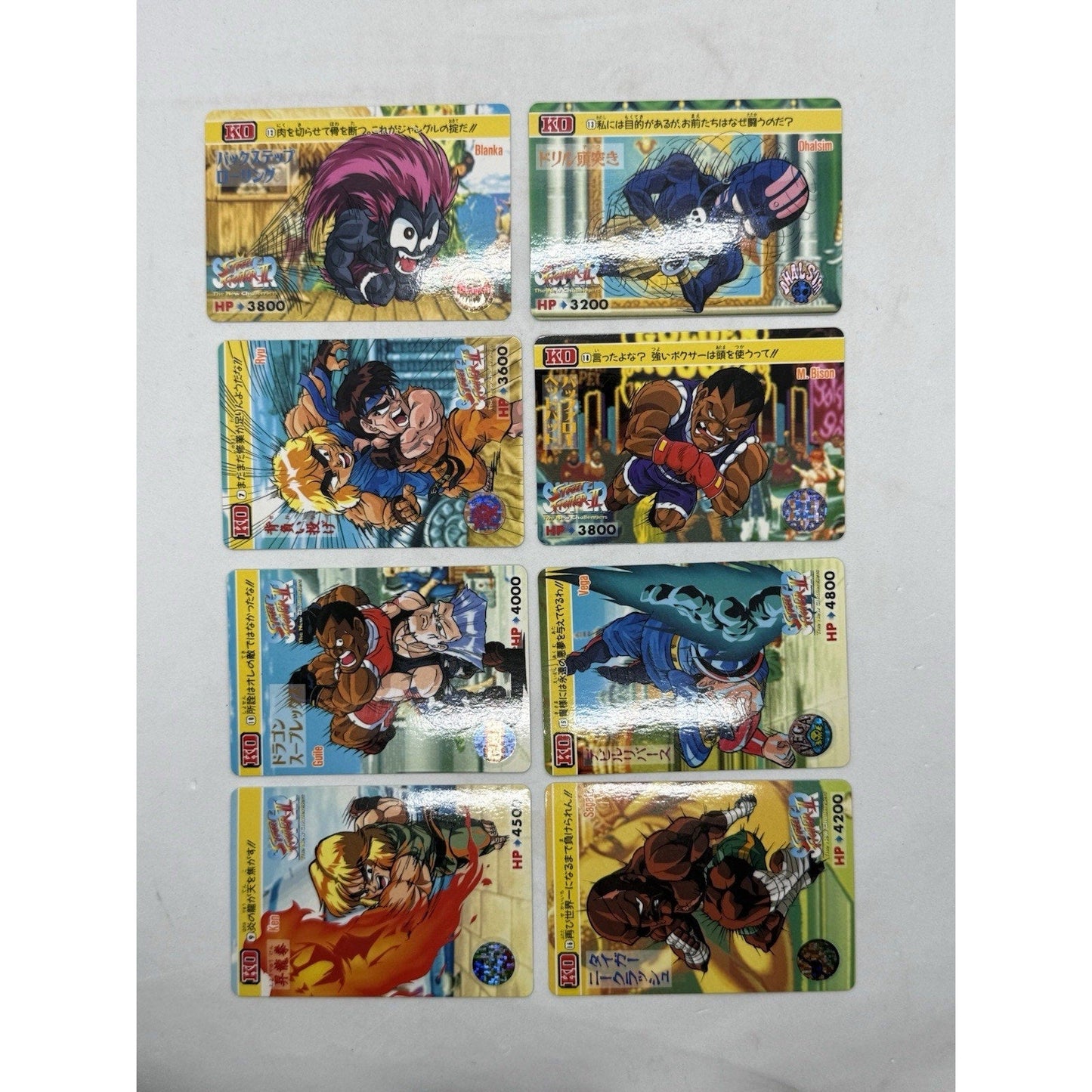 Bandai Street Fighter II New Challengers Trading Card Lot 8 Japan 1994 - thriftgoblin