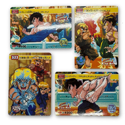 Bandai Street Fighter II Turbo New Challengers Card Lot 4 Ken Fei Long Japan - thriftgoblin