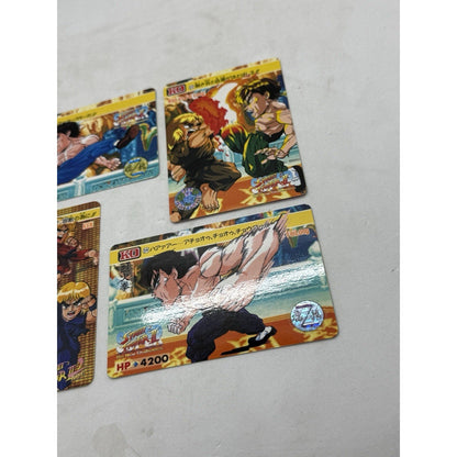Bandai Street Fighter II Turbo New Challengers Card Lot 4 Ken Fei Long Japan - thriftgoblin