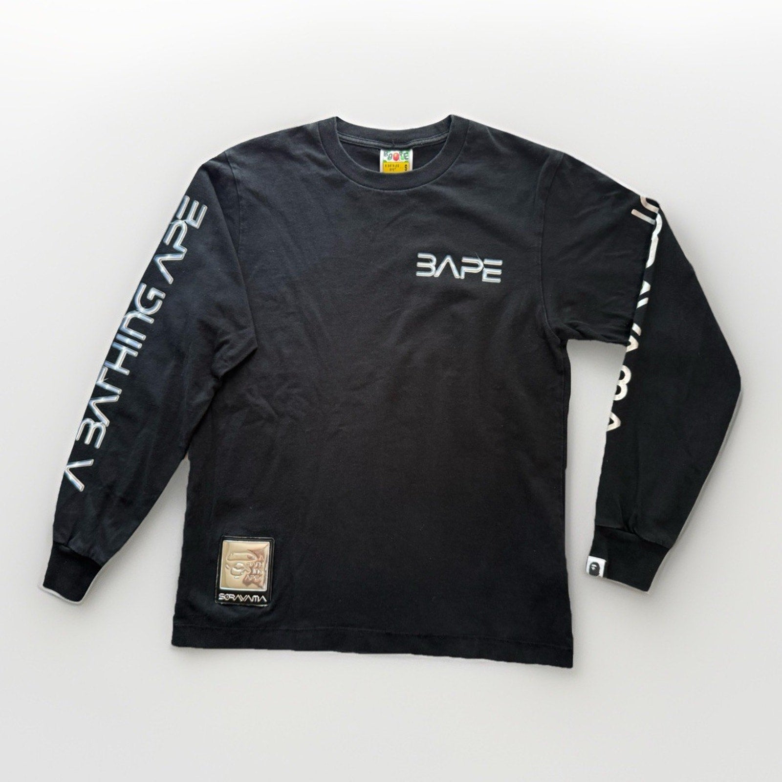 Bape X Hajime Sorayama L/S Long Sleeve T-Shirt Sleeve Print In Black Size S - thriftgoblin
