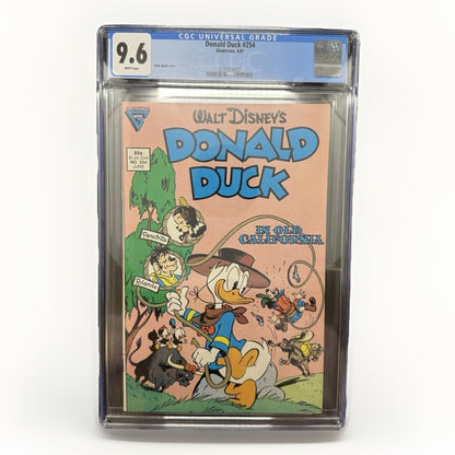 Donald Duck #254 CGC 9.6 | Gladstone 1987 | White Pages | Classic Duck Western