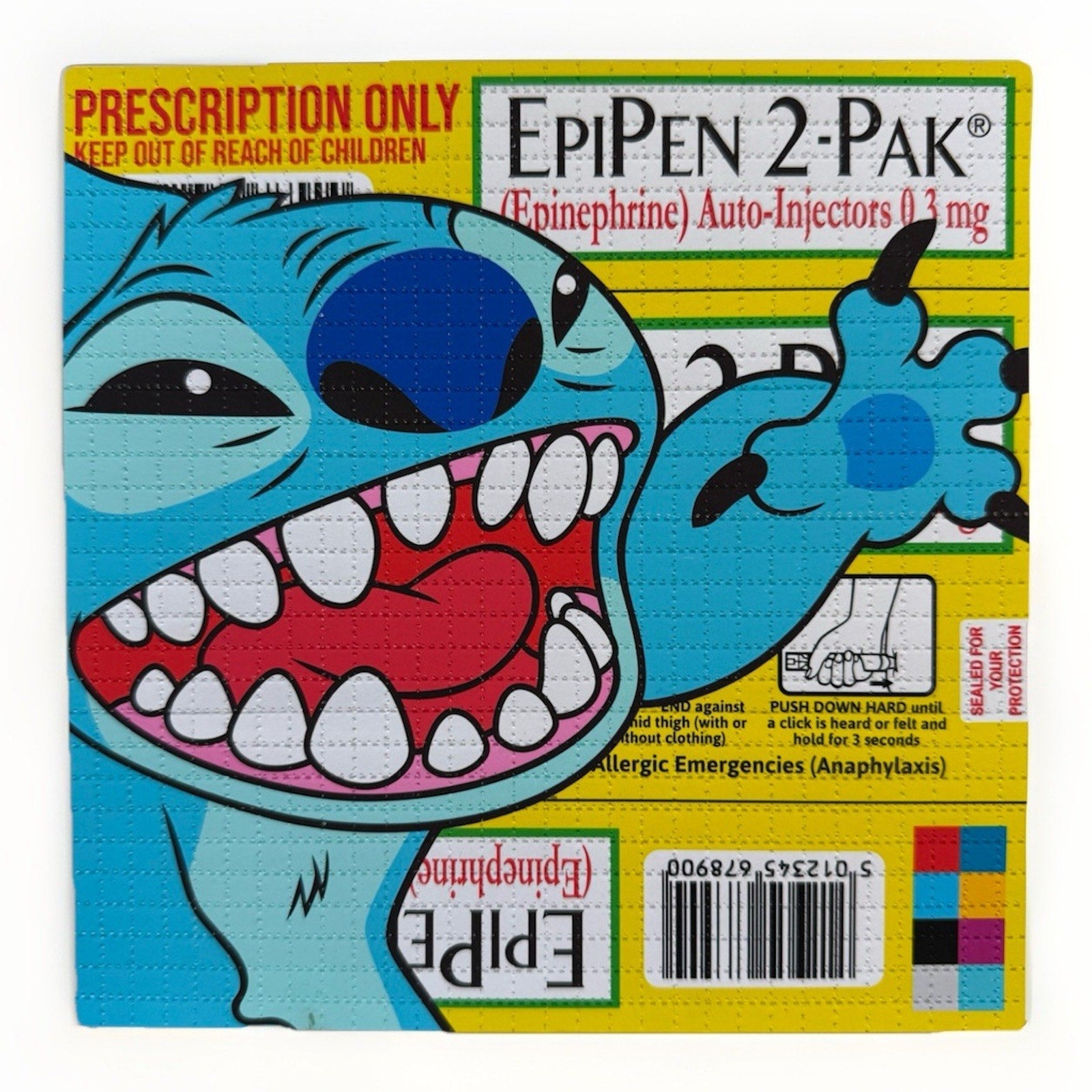 Ben Frost Stitch Sample Proof Acid Blotter Print 1xrun Pop Art - thriftgoblin
