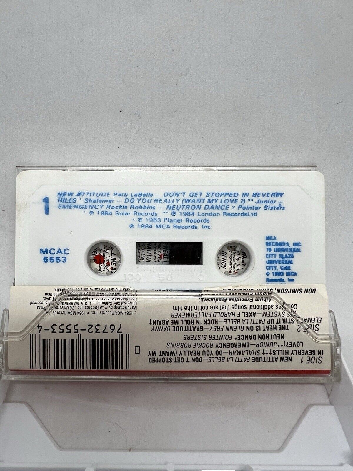 BEVERLY HILLS COP Soundtrack Cassette Tape MCA Records 1984 Eddie Murphy Neutron - thriftgoblin