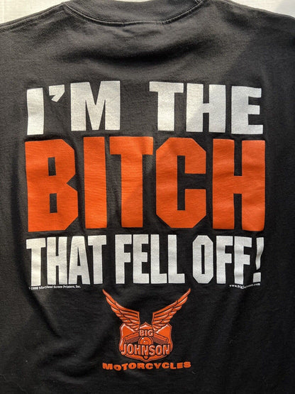 Big Johnson Motorcycles Biker Shirt. Bourbon St. New Orleans. Adult. Black - thriftgoblin