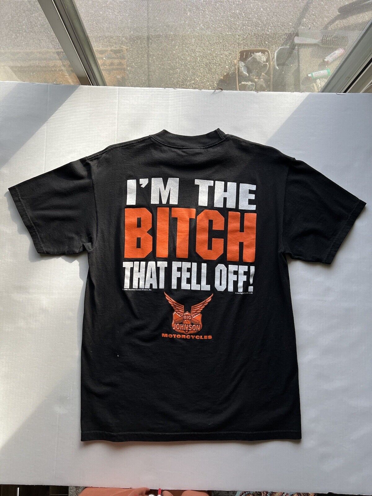 Big Johnson Motorcycles Biker Shirt. Bourbon St. New Orleans. Adult. Black - thriftgoblin