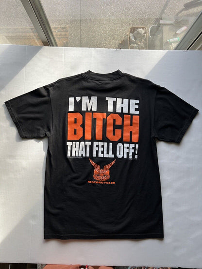 Big Johnson Motorcycles Biker Shirt. Bourbon St. New Orleans. Adult. Black - thriftgoblin