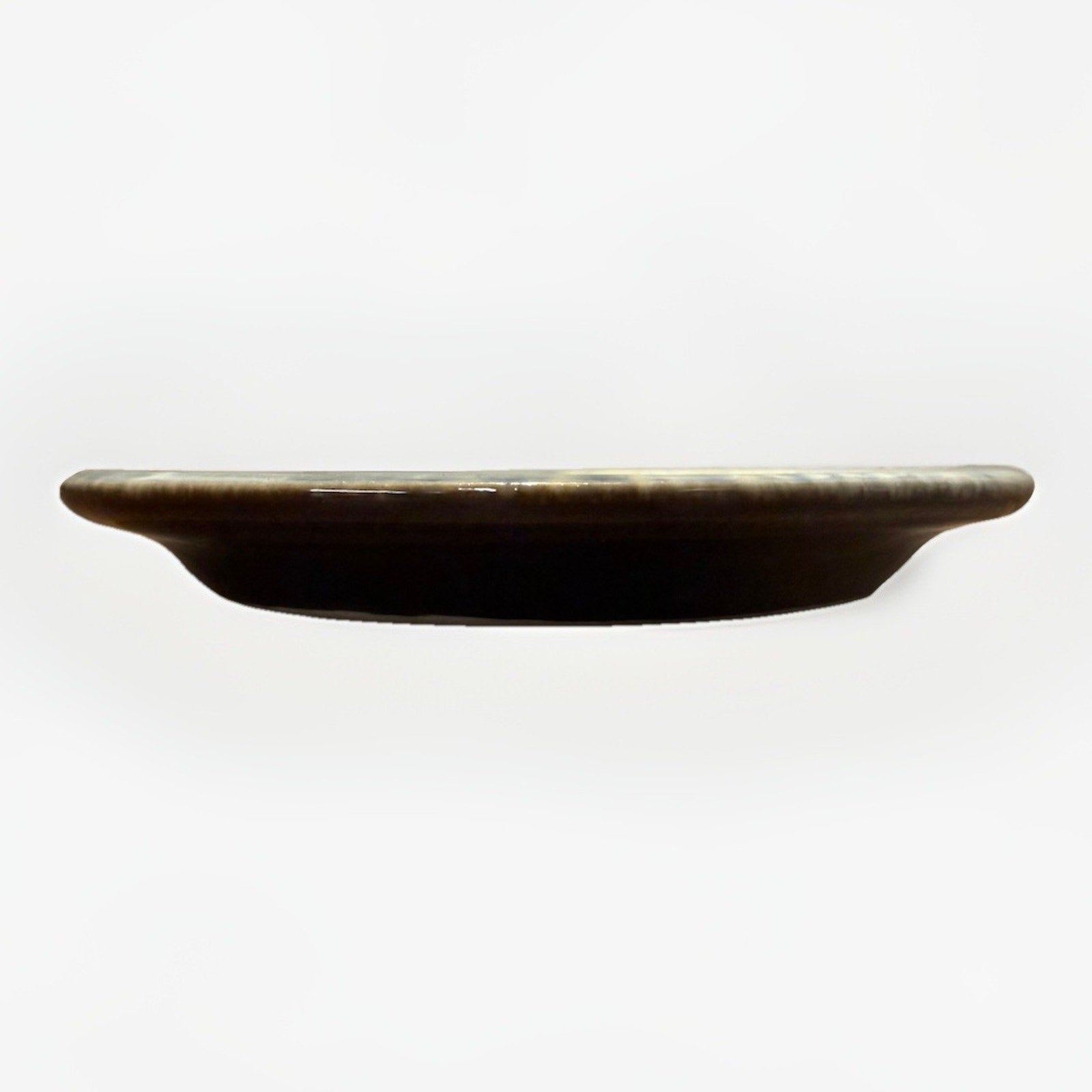 Bill Campbell Pottery Porcelain Plate 5.5” Crystalline Glaze Blue Cream Signed - thriftgoblin