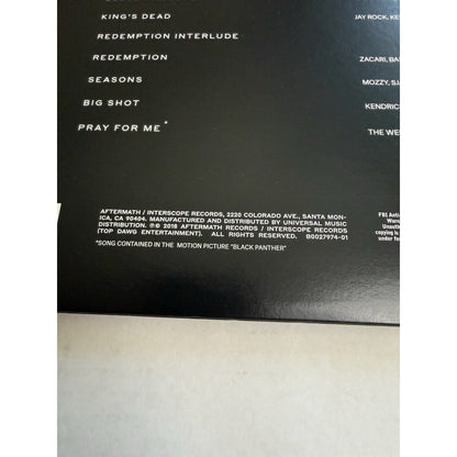 Black Panther 2LP Vinyl Kendrick Lamar Numbered Limited Edition Etched TDE KDot - thriftgoblin