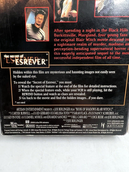 Blair Witch 2 VHS Book Of Shadows 2001 Blair Witch Project 2 Horror Classic Film - thriftgoblin