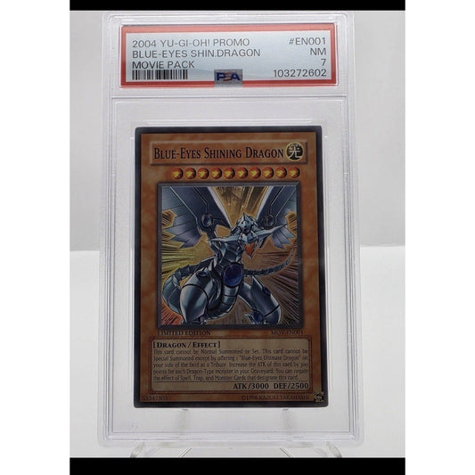 Blue - Eyes Shining Dragon MOV - EN001 PSA Graded 7 Super Rare Yugioh TCG - thriftgoblin