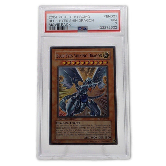 Blue - Eyes Shining Dragon MOV - EN001 PSA Graded 7 Super Rare Yugioh TCG - thriftgoblin
