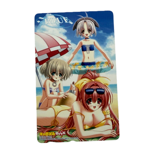 BLUE Mizuho Kirishima Mirina Hazuki Unused Telephone Card (Teleca) - Thrift GoblinTrading Card