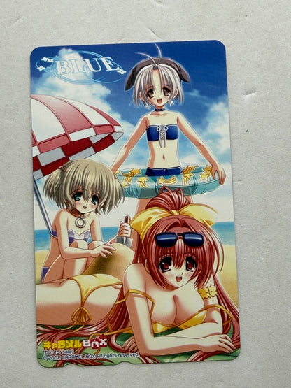 BLUE Mizuho Kirishima Mirina Hazuki Unused Telephone Card (Teleca) - Thrift GoblinTrading Card