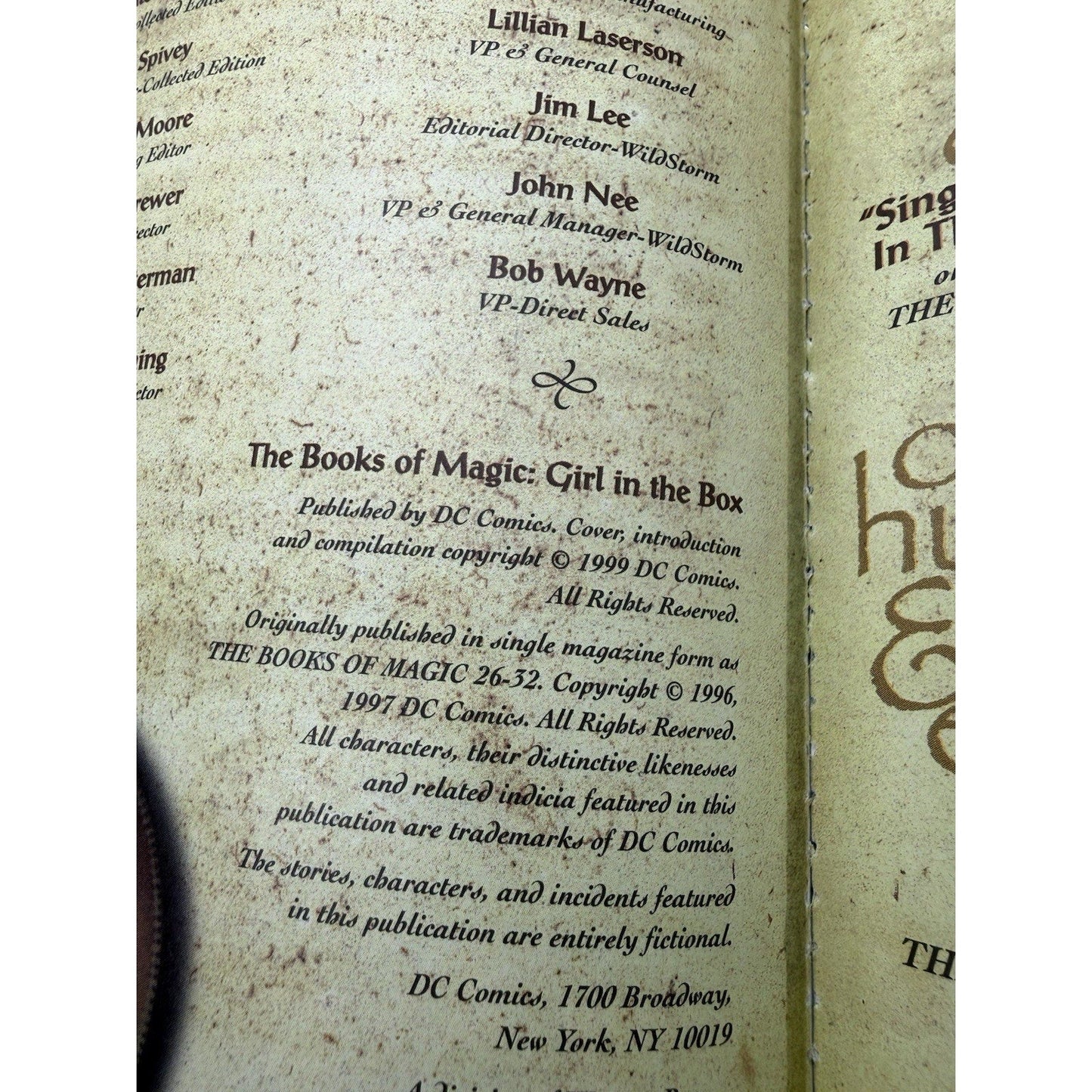 Books of Magic Girl in the Box Book 5 DC Vertigo TPB 1999 Rieber Gross Gaiman - thriftgoblin