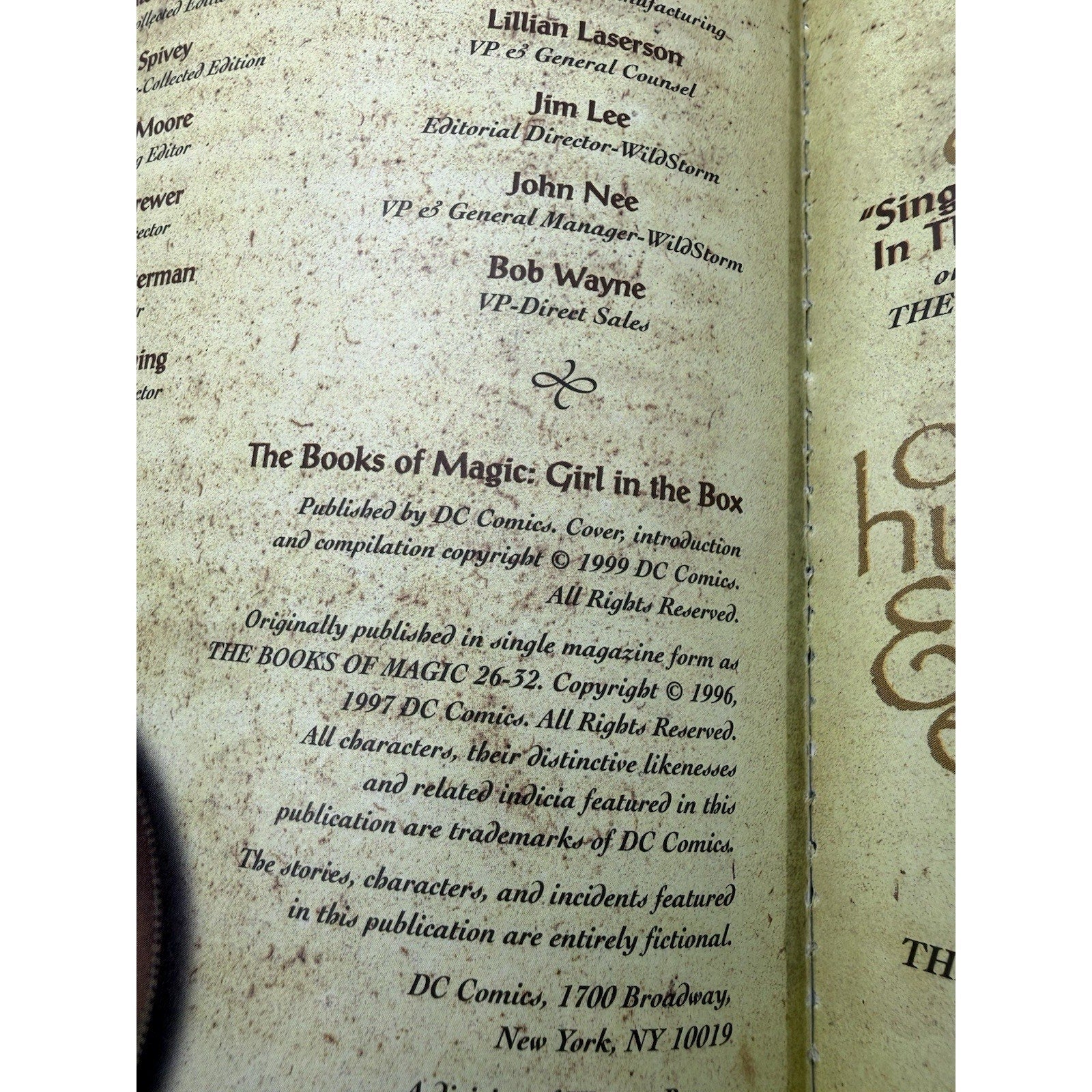 Books of Magic Girl in the Box Book 5 DC Vertigo TPB 1999 Rieber Gross Gaiman - thriftgoblin