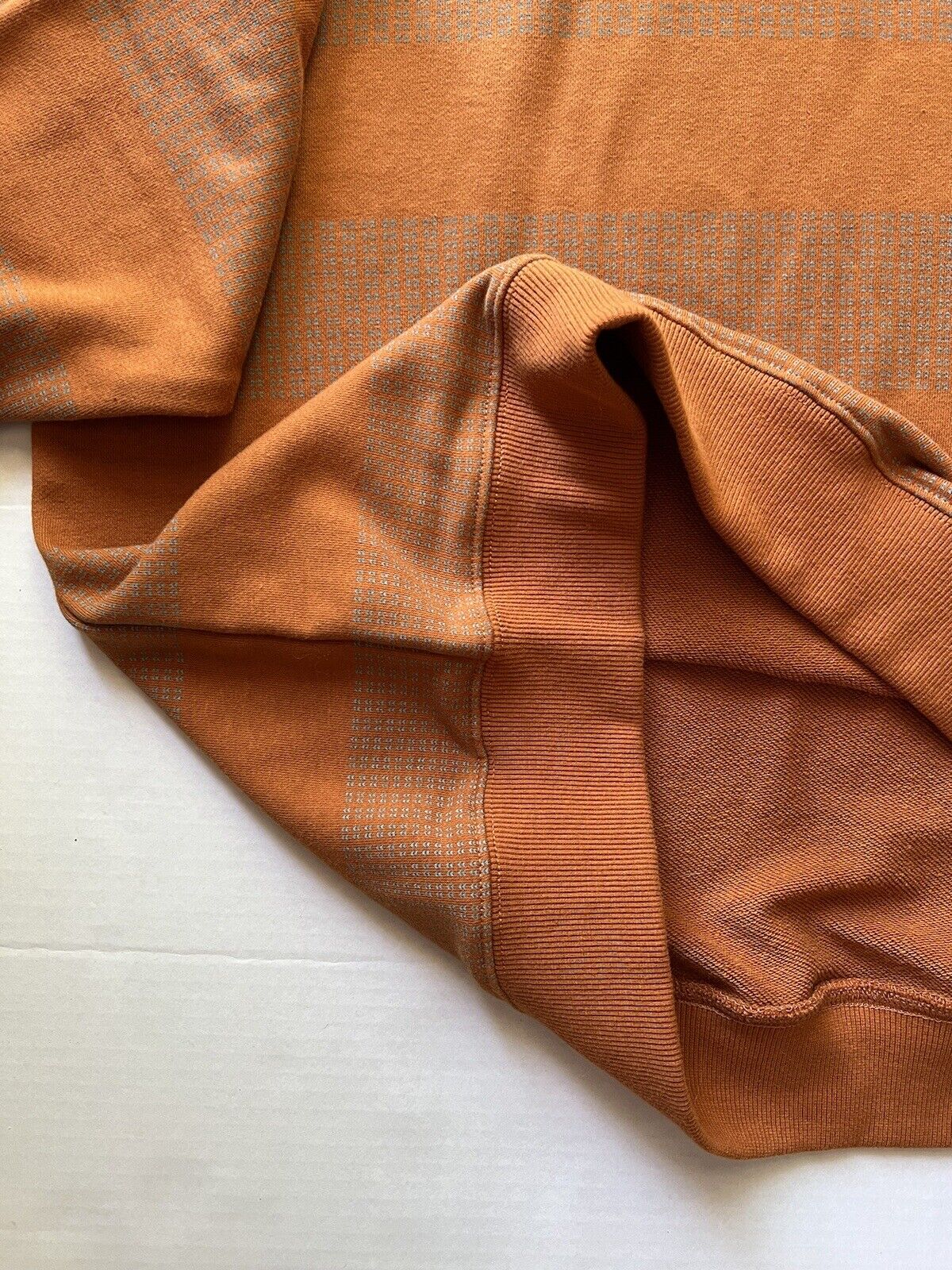 Brixton Sweatshirt Men L Orange Pullover Long Sleeve Round Neck Recycled Cotton - thriftgoblin