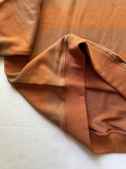 Brixton Sweatshirt Men L Orange Pullover Long Sleeve Round Neck Recycled Cotton - thriftgoblin