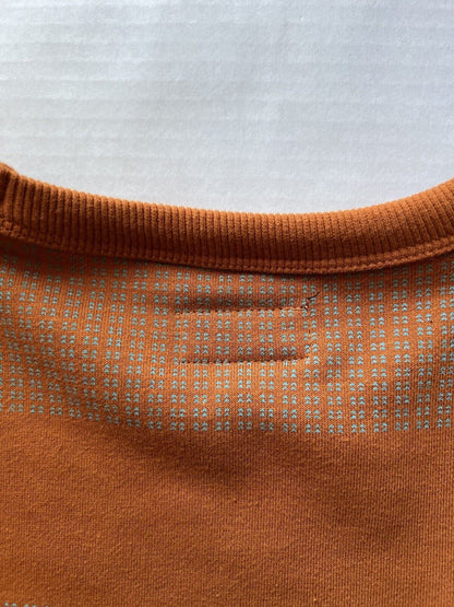 Brixton Sweatshirt Men L Orange Pullover Long Sleeve Round Neck Recycled Cotton - thriftgoblin
