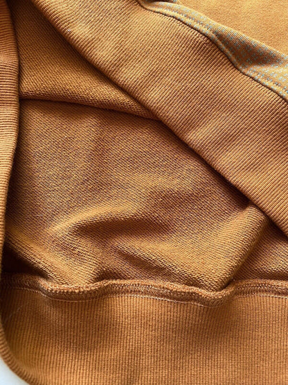 Brixton Sweatshirt Men L Orange Pullover Long Sleeve Round Neck Recycled Cotton - thriftgoblin