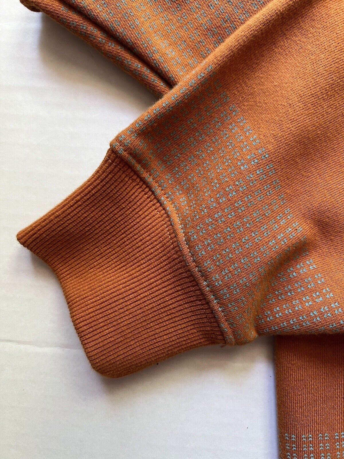 Brixton Sweatshirt Men L Orange Pullover Long Sleeve Round Neck Recycled Cotton - thriftgoblin