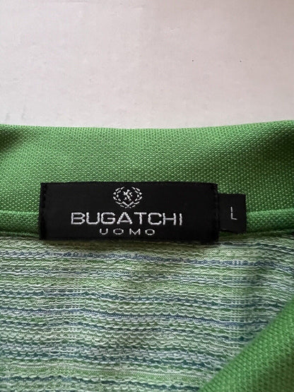 Bugatchi Men’s Green St. Patrick 4 Leaf Clover Polo Uomo Short Sleeve - thriftgoblin