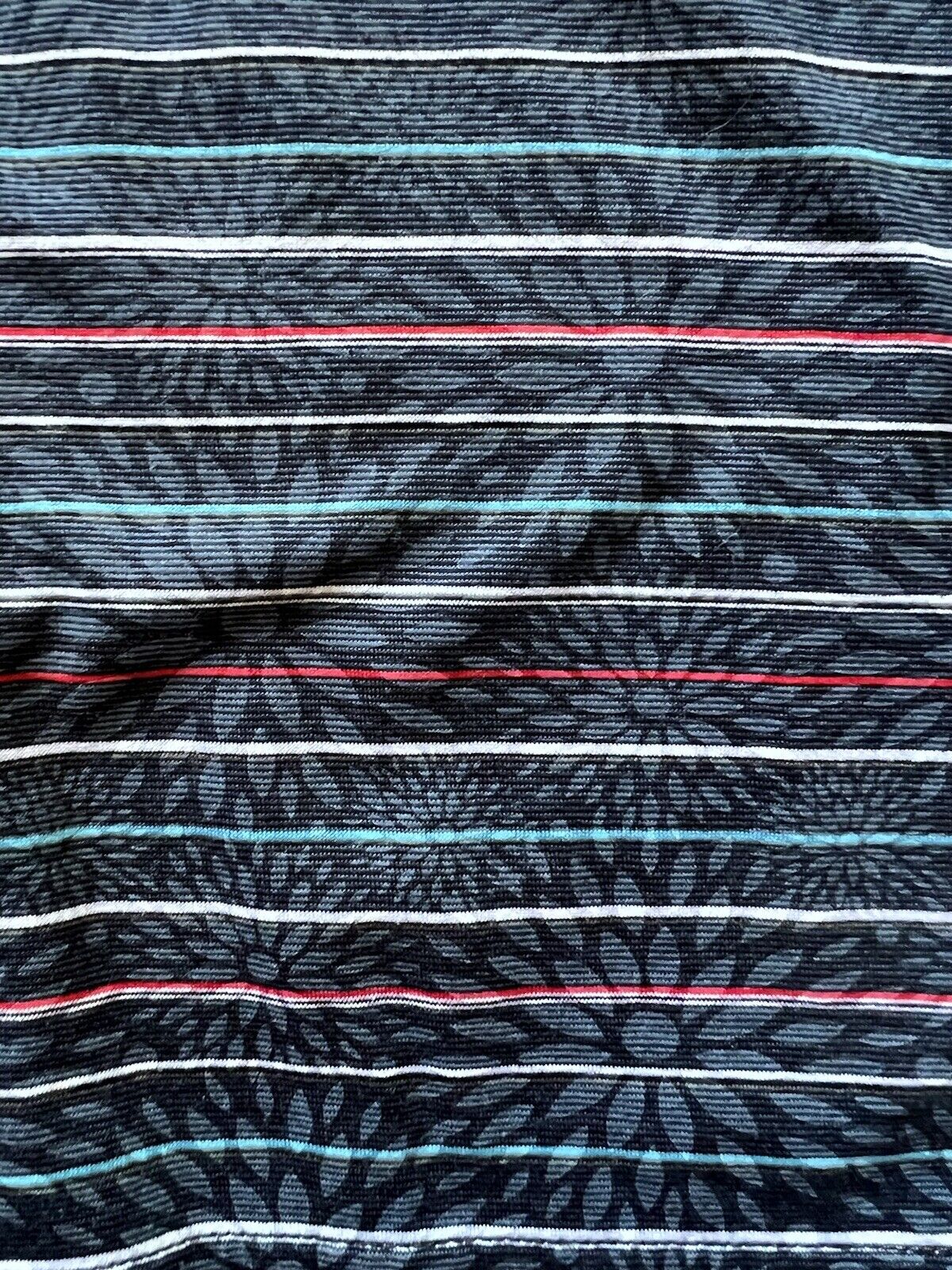 BUGATCHI UOMO Small Mens Golf Polo Short Sleeve Striped Flowers Unique Design - thriftgoblin