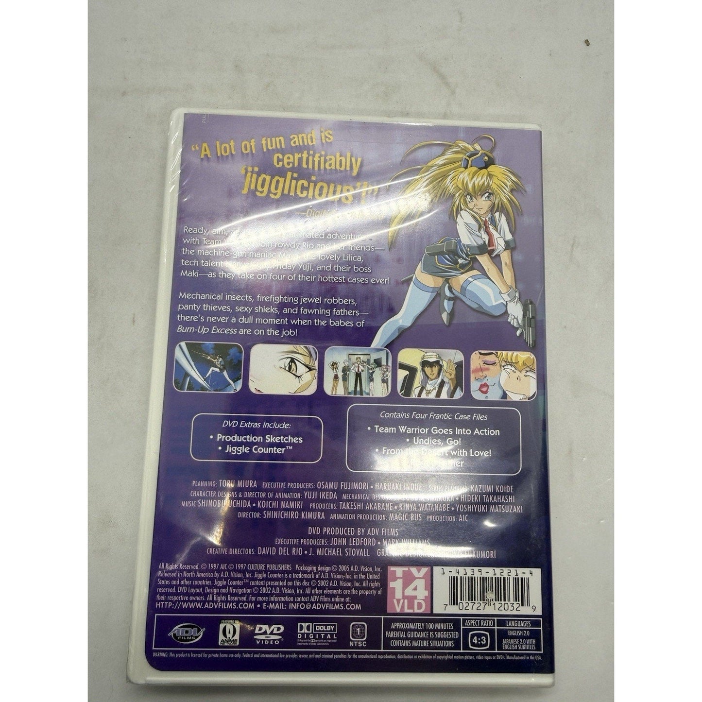 Burn - Up Excess Vol. 1 (2005 ADV Films DVD, Anime, Team Warrior, Jiggle Counter) - thriftgoblin