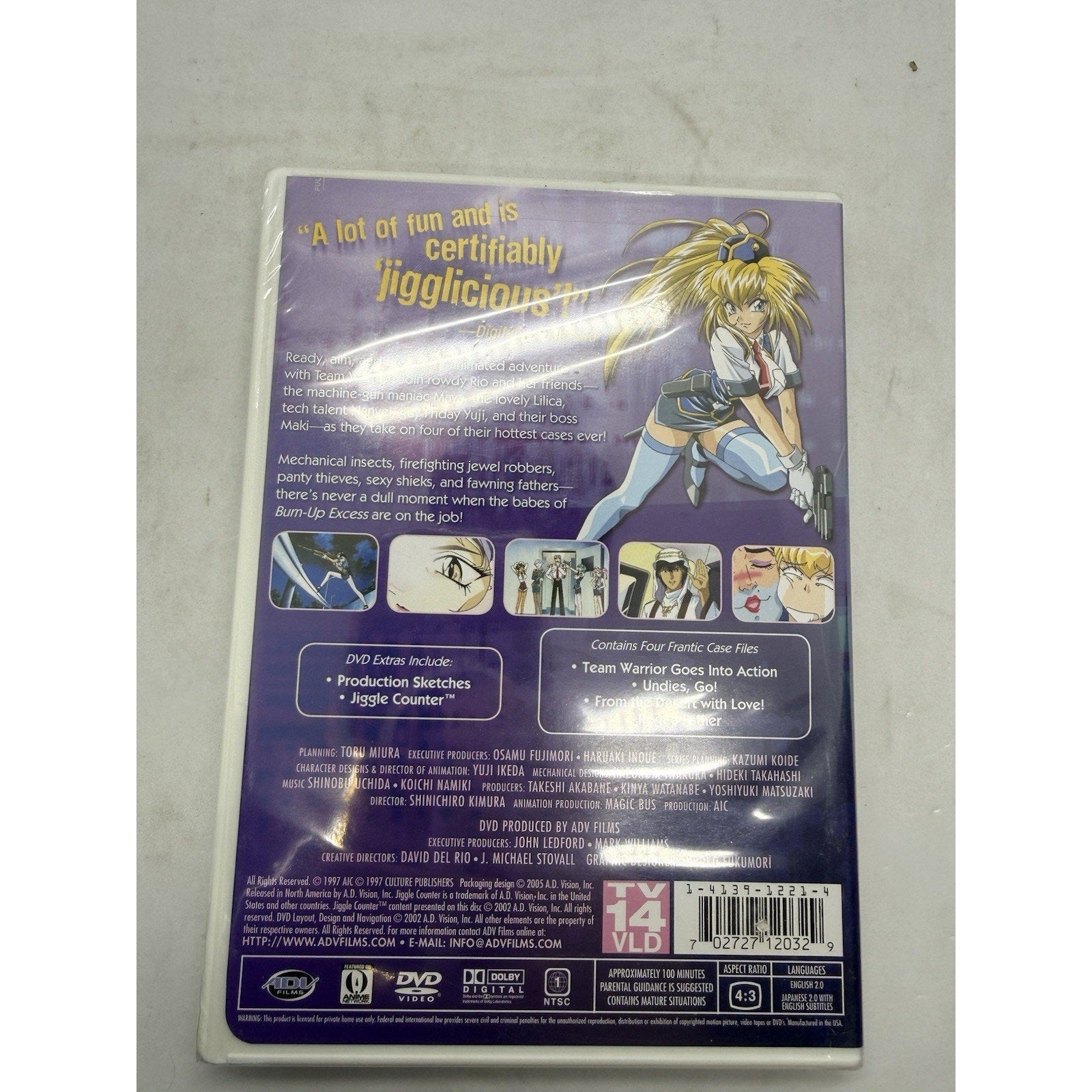 Burn - Up Excess Vol. 1 (2005 ADV Films DVD, Anime, Team Warrior, Jiggle Counter) - thriftgoblin