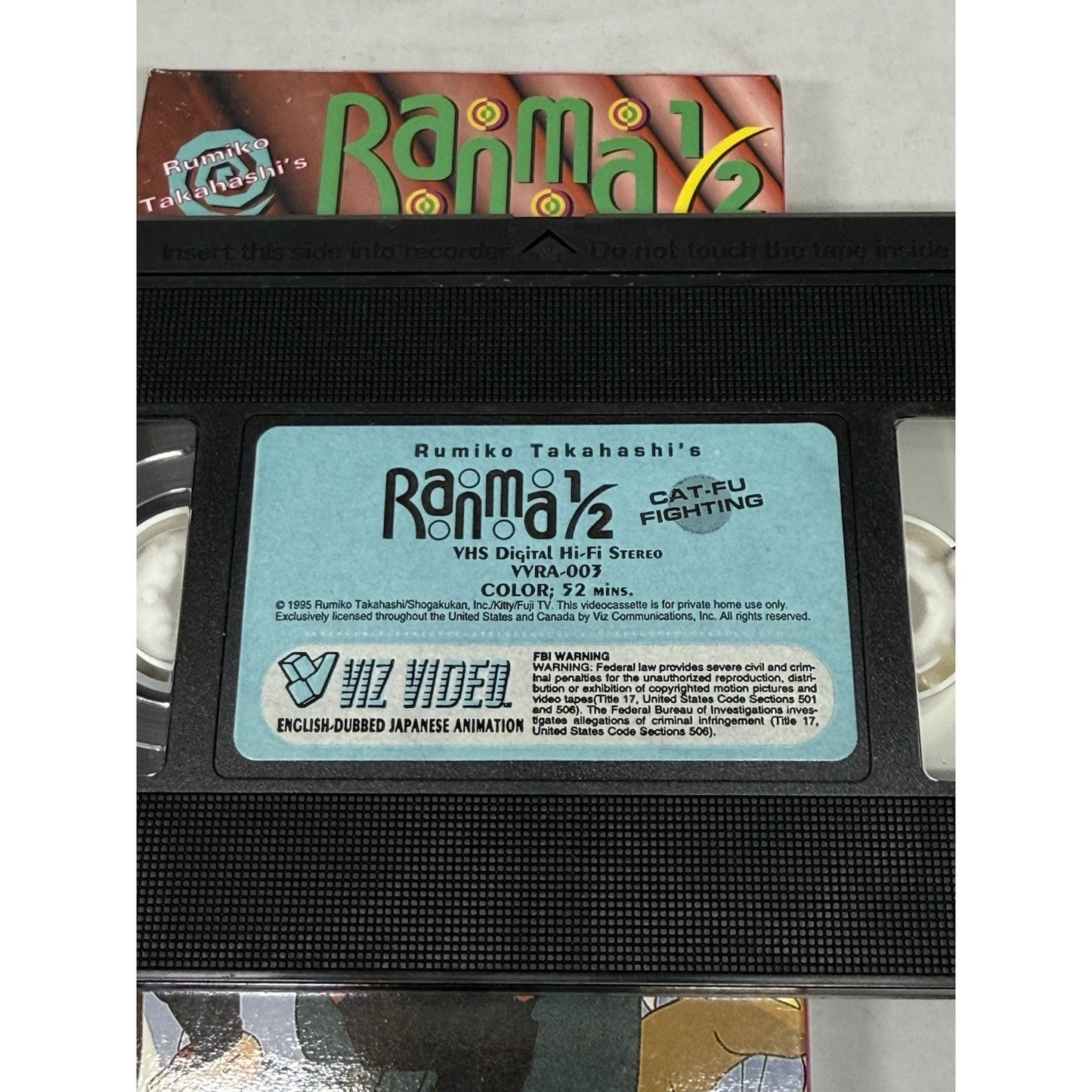 Ranma 1/2 Cat-Fu Fighting VHS Viz Video Rumiko Takahashi Anime English Dub 1995