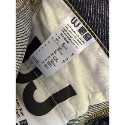 UNIQLO U Men’s Selvedge Denim Jeans 30x30 Raw Indigo Slim Straight Fit S001