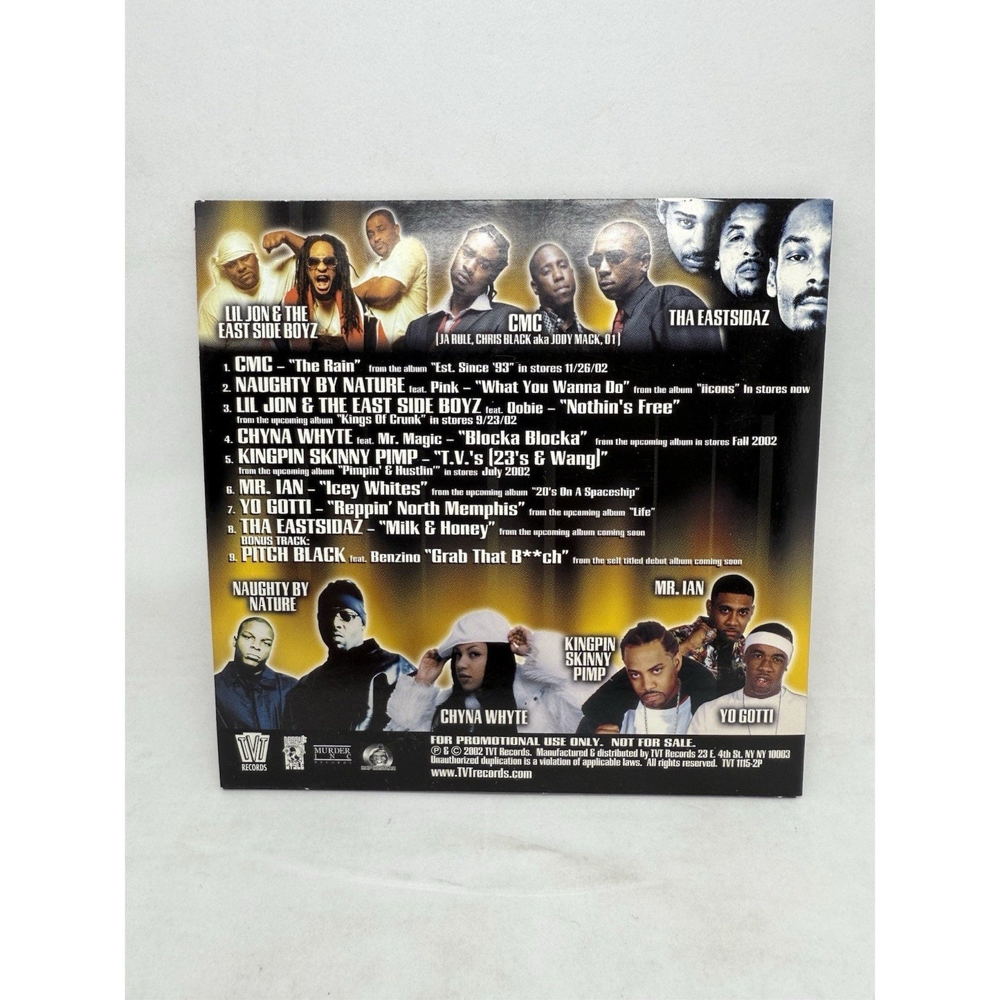 TVT Records – World Champions (2002 Promo CD) Lil Jon, Yo Gotti, Eastsidaz Rap