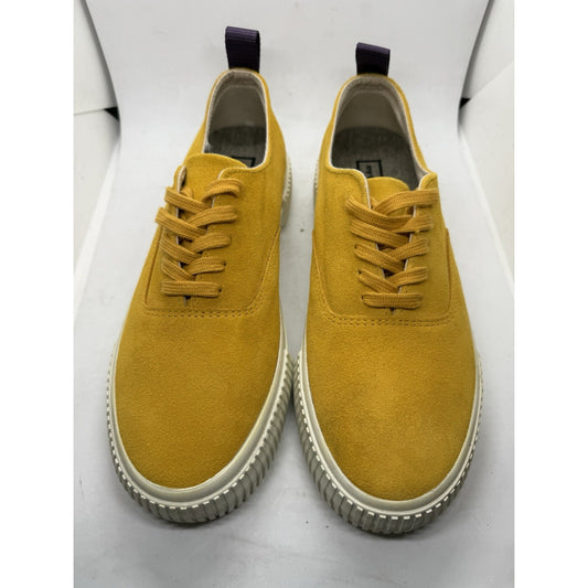 Eytys x H&M Mustard Yellow Suede Low Top Sneakers Size 6 EUR 38 Indie Leather 70