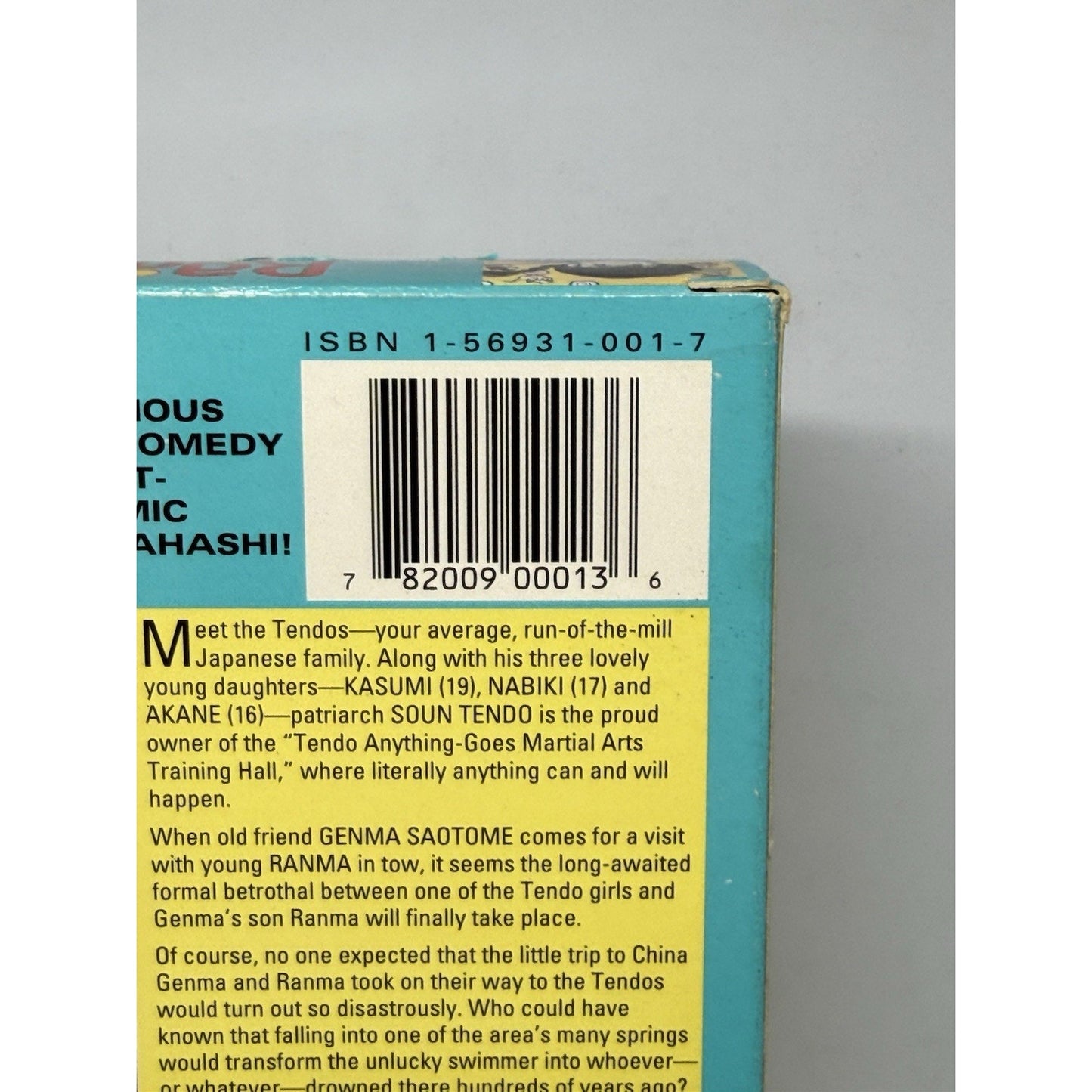 Ranma 1/2 TV Series Vol 1 VHS Viz Video Rumiko Takahashi Anime English Dub