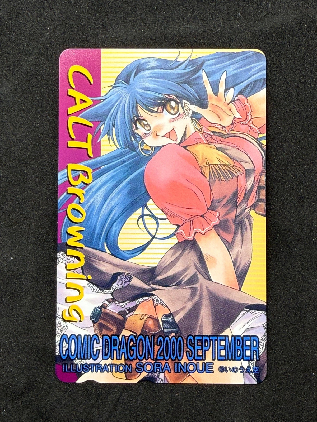 Calt Browning Pink Dress Comic Dragon September 2000 Sora Inoue Unused Japanese Telephone Card (Teleca) - Thrift GoblinTelephone Card