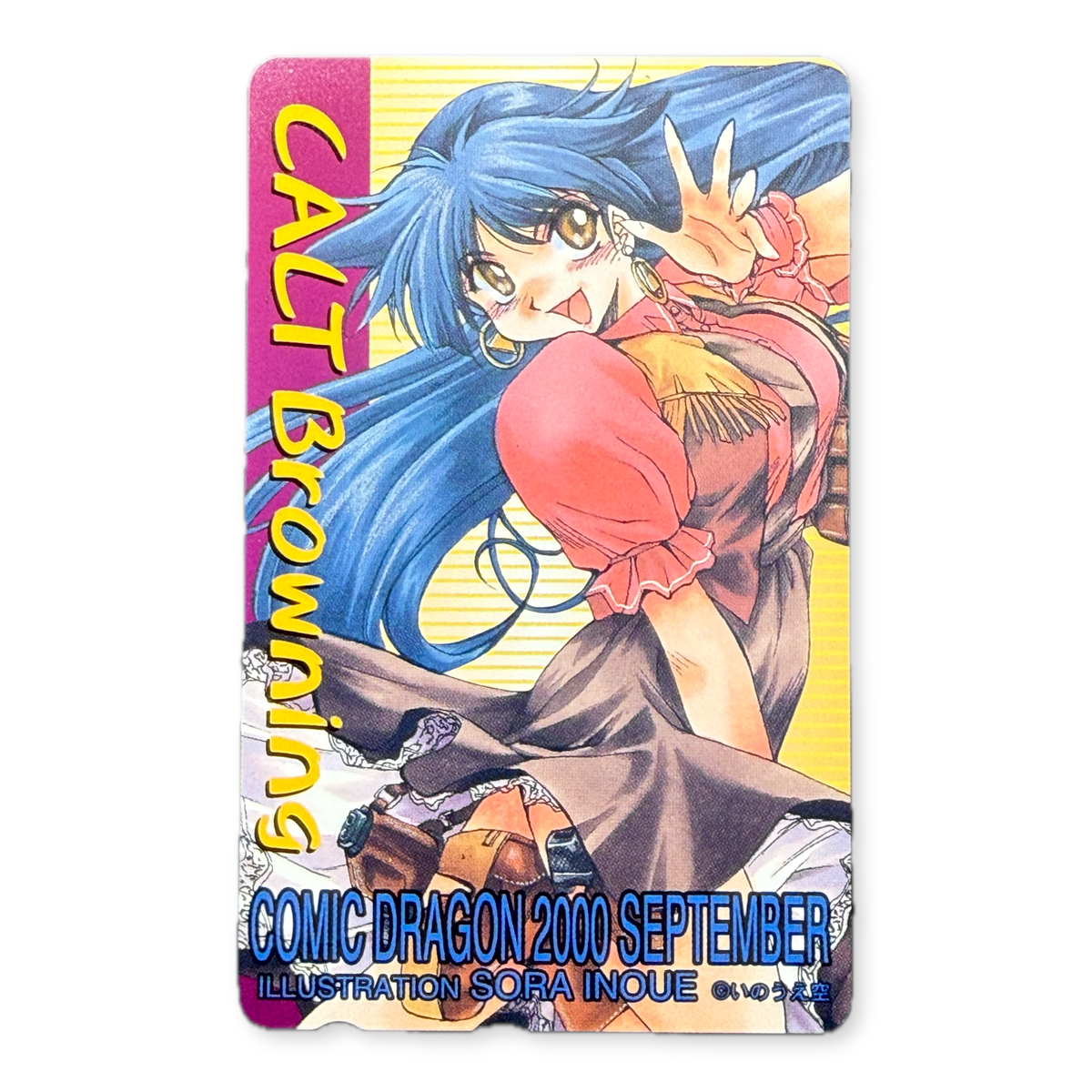 Calt Browning Pink Dress Comic Dragon September 2000 Sora Inoue Unused Japanese Telephone Card (Teleca) - Thrift GoblinTelephone Card