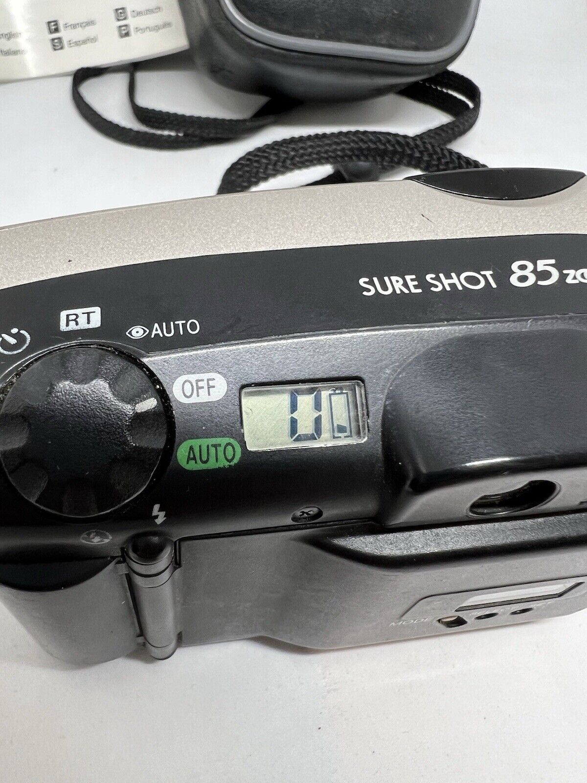 Canon Sure Shot 85 Zoom Date SAF 35mm Point & Shoot Film Camera With Bag Manual - thriftgoblin