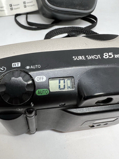 Canon Sure Shot 85 Zoom Date SAF 35mm Point & Shoot Film Camera With Bag Manual - thriftgoblin