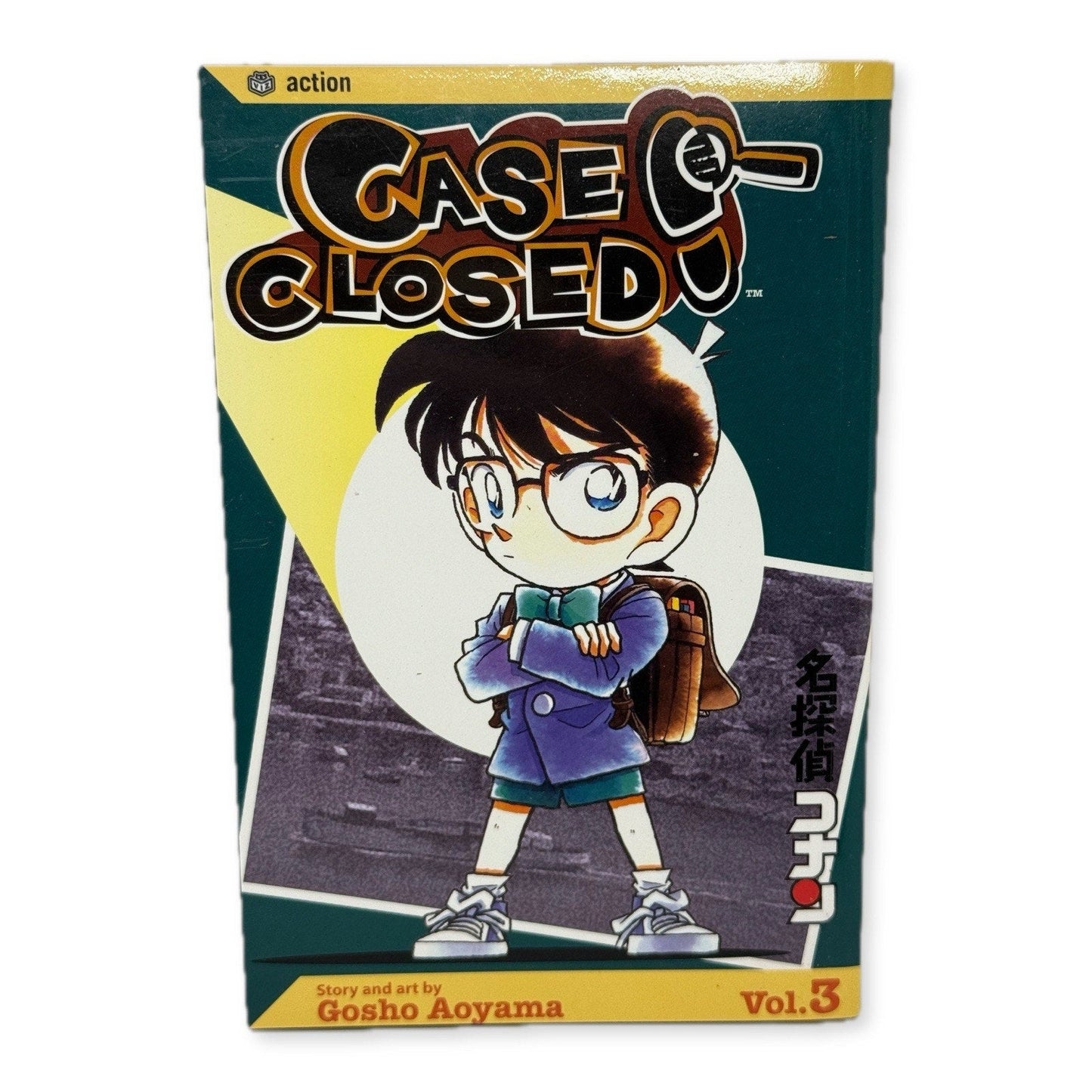 Case Closed Vol 3 Manga Gosho Aoyama VIZ Detective Conan Action 2004 Mystery Eng - thriftgoblin