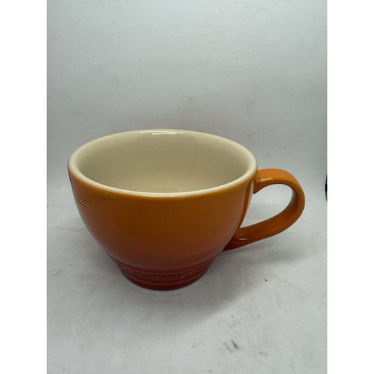Le Creuset Giant Cappuccino Flame Orange Ombre Mug Cup Second Choix 400 ml New