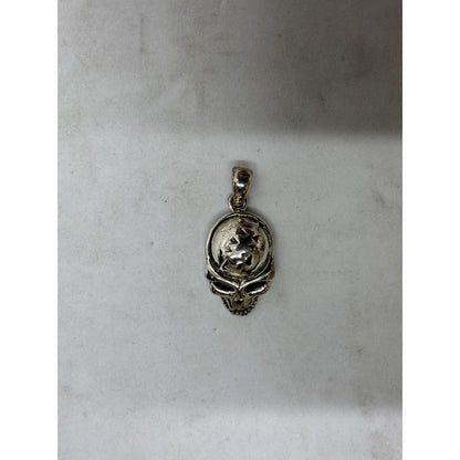 Grateful Dead .925 Silver Skull Pendant PSCL Marked 2.8g Sterling RARE Charm