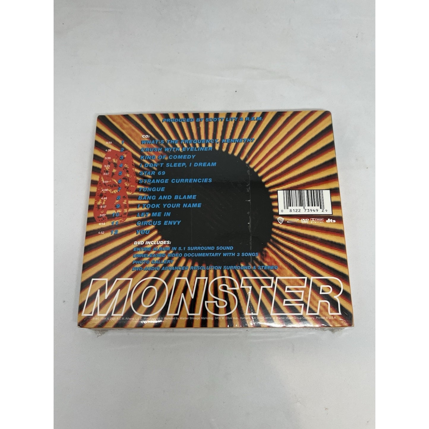 RARE! CD+DVD R.E.M REM Monster 2005 Europe WARNER BROS 81227394929 Live Show