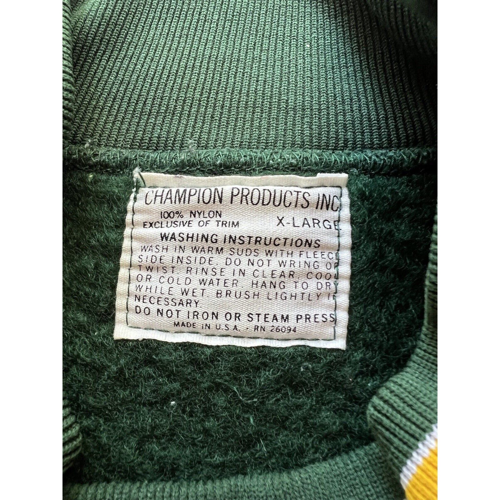 Champion 60’s Champion Product INC Vintage Nylon HARBOR Crewneck Sweater XL USA 26094 - thriftgoblin