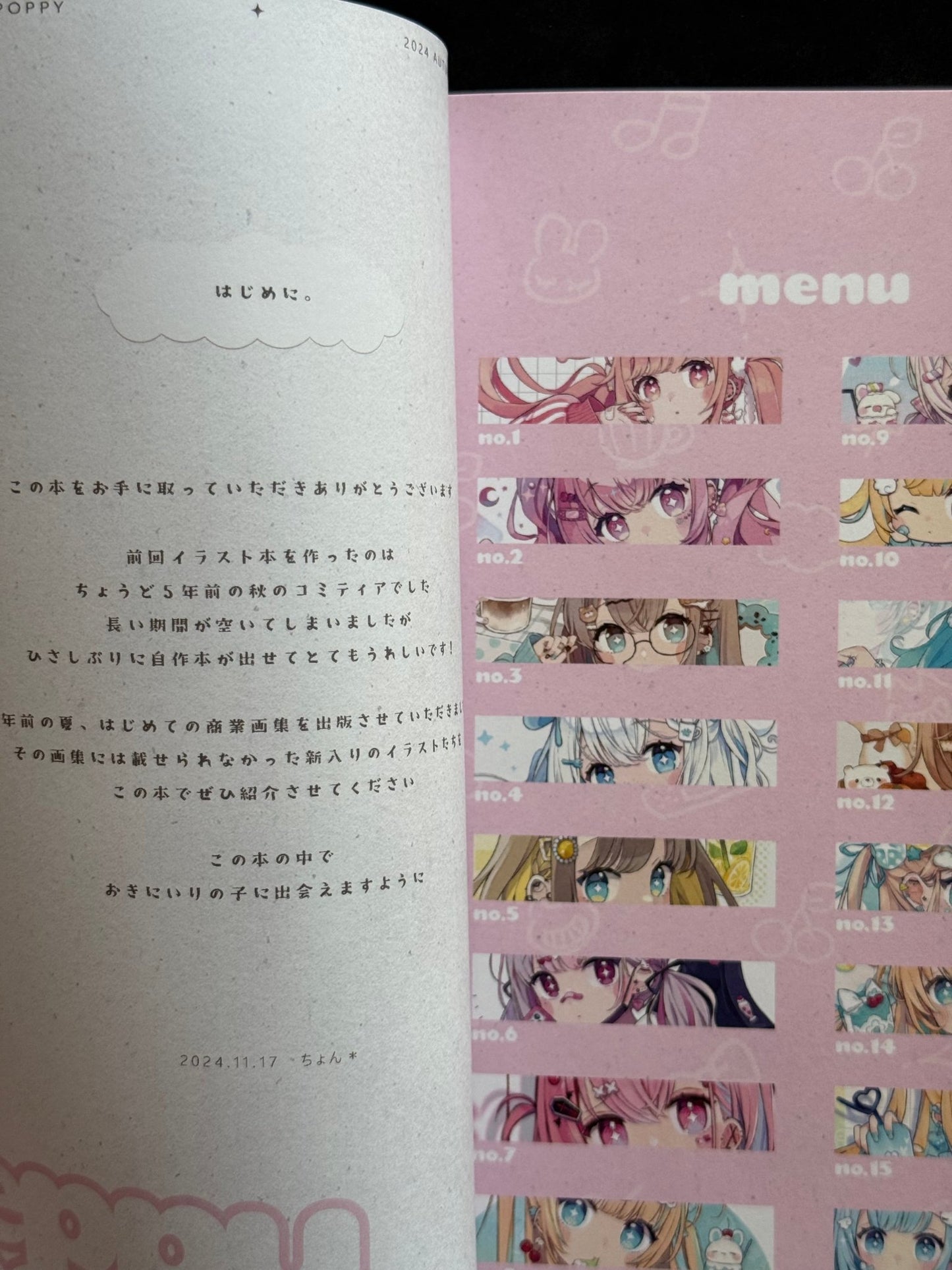 CHON* Peppy Poppy Original Illustration Artbook Doujin Comitia 150 2024 B5 - thriftgoblinArt Book