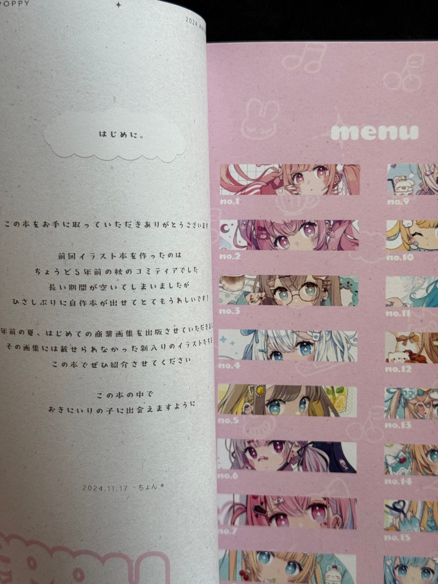 CHON* Peppy Poppy Original Illustration Artbook Doujin Comitia 150 2024 B5 - thriftgoblinArt Book