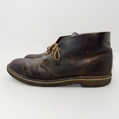 Clarks Originals Desert Chukka Boot 26101682 M 11 Brown Leather Gum Sole Shoes - thriftgoblin