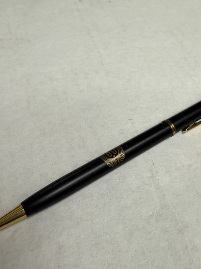 Club 33 Disney Set Of Disneyland Pen Ballpoint Retired Logo Black Gold Disneyana - thriftgoblin